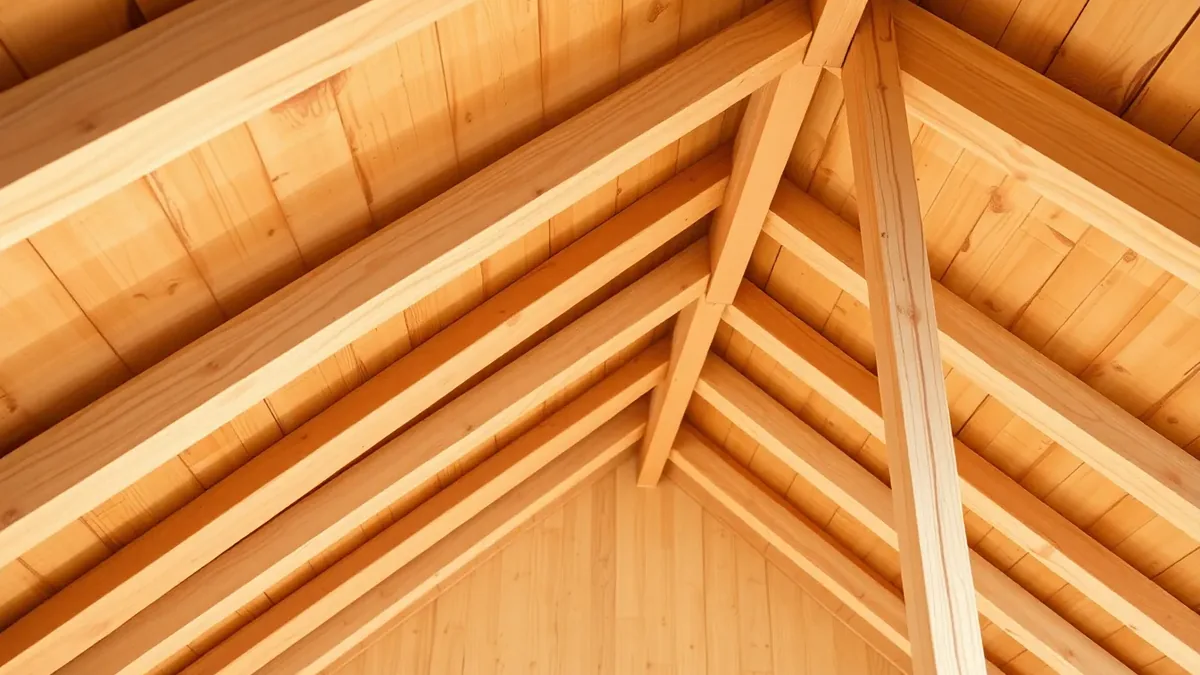 Treated roof rafters and joists in a clean, dry British loft after professional woodworm treatment