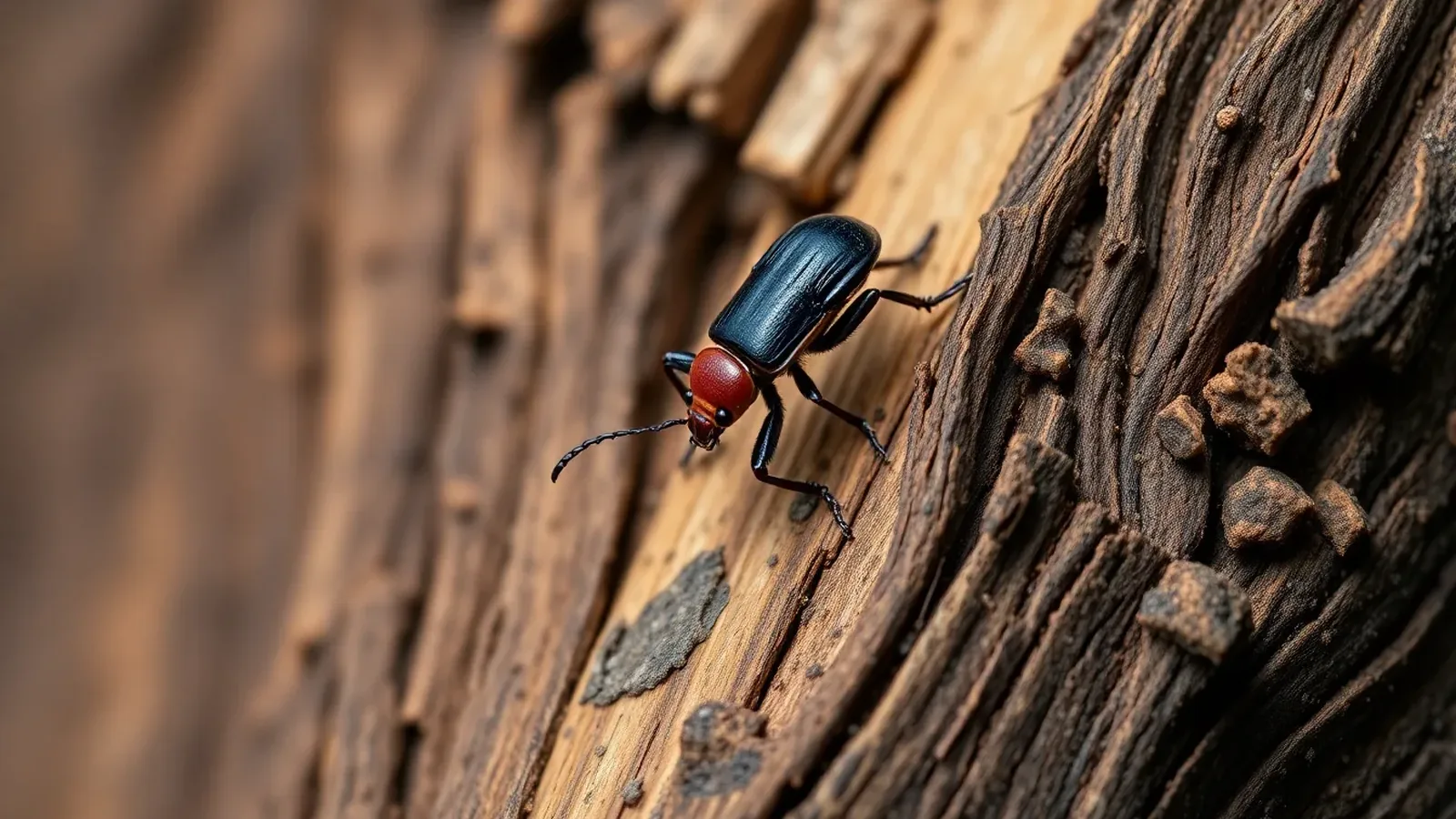 Bark Borer Beetle (Ernobius mollis)
