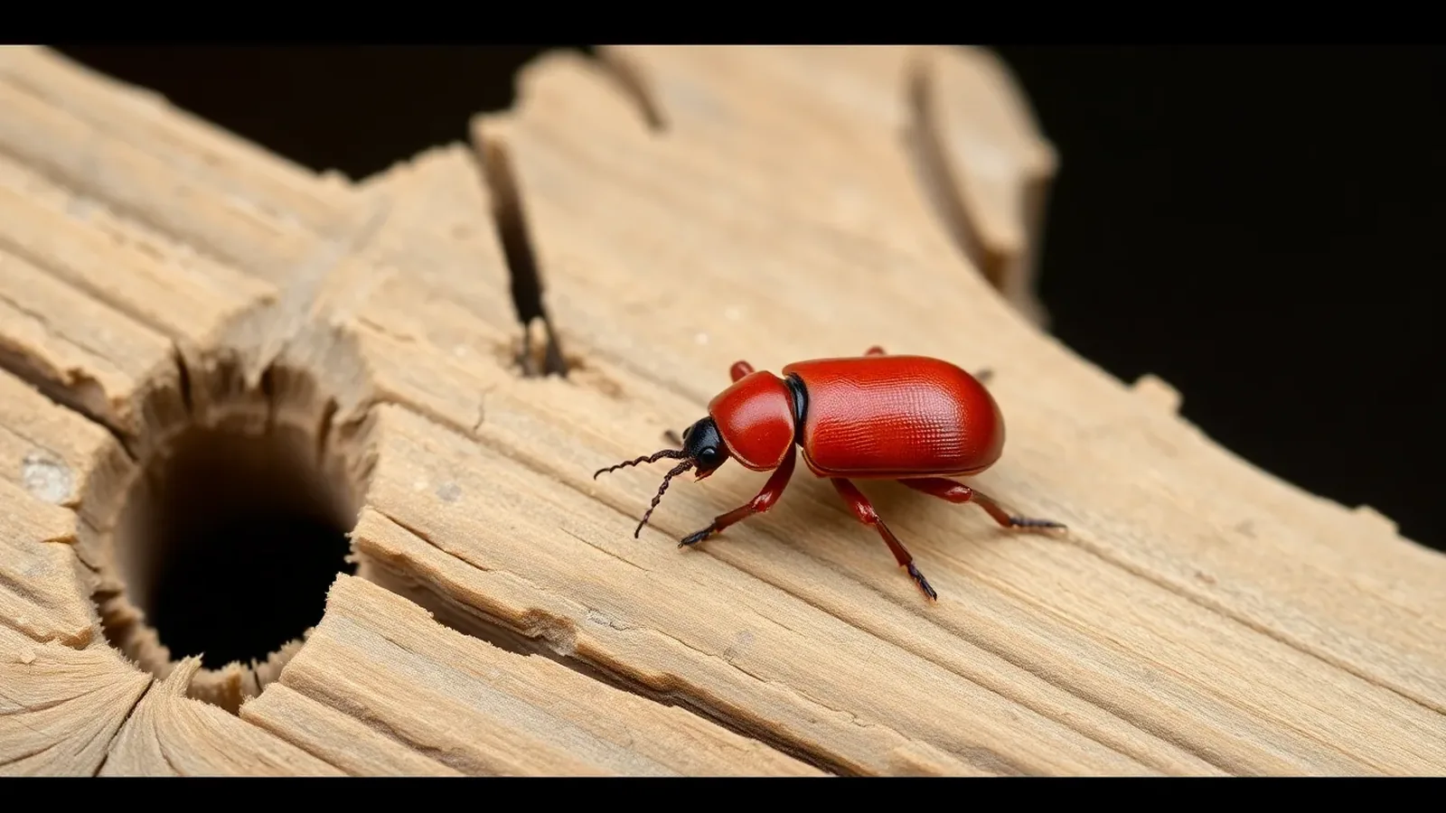 Common Furniture Beetle (Anobium punctatum)