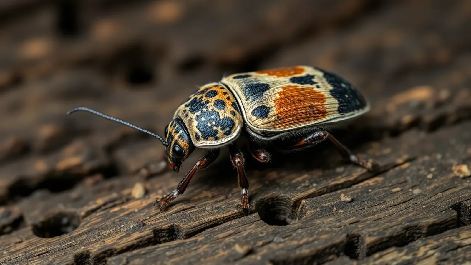 Death Watch Beetle (Xestobium rufovillosum)